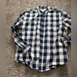 St John’s Bay | Dark Blue Buffalo Check Button Down Shirt